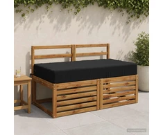 Sėdynės pagalvėlė SOEST 100% poliesteris Juoda 120 x 80 x 15 cm