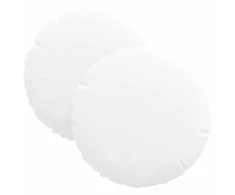 Sėdynių pagalvėlės 2 pcs Balta Ø30 x 13 cm audinys