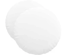 Sėdynių pagalvėlės 2 pcs Balta Ø50 x 19 cm audinys