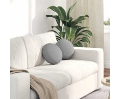 Sėdynių pagalvėlės 2 pcs Debesų pilka Ø30 x 13 cm audinys