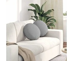 Sėdynių pagalvėlės 2 pcs Debesų pilka Ø40 x 13 cm audinys