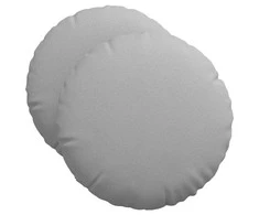 Sėdynių pagalvėlės 2 pcs Debesų pilka Ø50 x 19 cm audinys