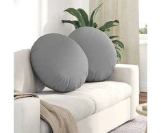 Sėdynių pagalvėlės 2 pcs Debesų pilka Ø80 x 29 cm audinys