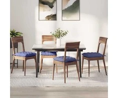 Sėdynių pagalvėlės 4 pcs Džinsinės mėlynos 40 x 40 x 6 cm
