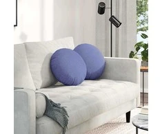 Sėdynių pagalvėlės 2 pcs Džinsinės mėlynos Ø40 x 13 cm audinys