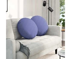 Sėdynių pagalvėlės 2 pcs Džinsinės mėlynos Ø50 x 19 cm audinys
