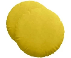 Sėdynių pagalvėlės 2 pcs Geltona Ø50 x 19 cm Aksomas