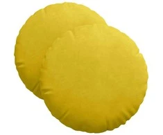 Sėdynių pagalvėlės 2 pcs Geltona Ø 40 x 13 cm Aksomas