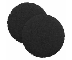 Sėdynių pagalvėlės 2 pcs Juoda Ø30 x 13 cm audinys