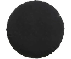 Sėdynių pagalvėlės 2 vnt. Aksomas Juoda Ø50 x 19 cm
