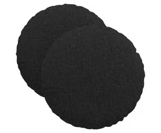 Sėdynių pagalvėlės 2 pcs Juoda Ø40 x 13 cm audinys