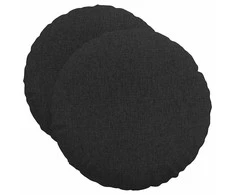 Sėdynių pagalvėlės 2 pcs Juoda Ø50 x 19 cm audinys