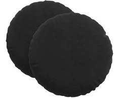 Sėdynių pagalvėlės 2 pcs Juoda Ø 80 x 29 cm Aksomas