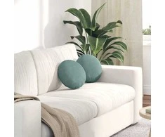 Sėdynių pagalvėlės 2 pcs Jūrinė žalia Ø30 x 13 cm Aksomas
