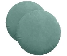 Sėdynių pagalvėlės 2 pcs Jūrinė žalia Ø 40 x 13 cm Aksomas