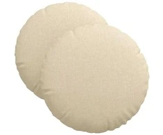 Sėdynių pagalvėlės 2 pcs Kreminė Ø40 x 13 cm audinys