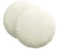 Sėdynių pagalvėlės 2 pcs Kreminė Ø60 x 21 cm Aksomas
