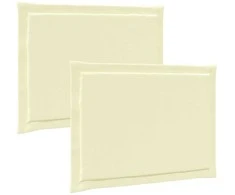 Sėdynių pagalvėlės 2 pcs Kreminė 47 x 36 x 2 cm Poliesteris