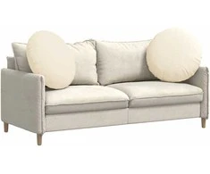 Sėdynių pagalvėlės 2 pcs Kreminė Ø60 x 21 cm Kordūrinis audinys