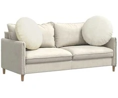 Sėdynių pagalvėlės 2 pcs Kreminė Ø 80 x 29 cm Aksomas