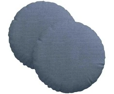Sėdynių pagalvėlės 2 pcs Mėlyna Ø30 x 13 cm Kordūrinis audinys