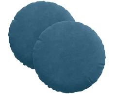 Sėdynių pagalvėlės 2 pcs Mėlyna Ø30 x 13 cm Aksomas