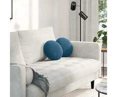 Sėdynių pagalvėlės 2 pcs Mėlyna Ø30 x 13 cm Aksomas
