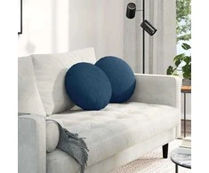 Sėdynių pagalvėlės 2 pcs Mėlyna Ø40 x 13 cm audinys