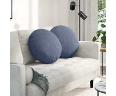 Sėdynių pagalvėlės 2 pcs Mėlyna Ø50 x 19 cm Kordūrinis audinys