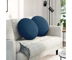 Sėdynių pagalvėlės 2 pcs Mėlyna Ø50 x 19 cm audinys