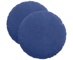 Sėdynių pagalvėlės 2 pcs Policijos mėlyna Ø 40 x 13 cm Aksomas