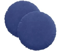 Sėdynių pagalvėlės 2 pcs Policijos mėlyna Ø30 x 13 cm Aksomas