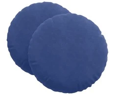 Sėdynių pagalvėlės 2 pcs Policijos mėlyna Ø 40 x 13 cm Aksomas