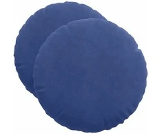 Sėdynių pagalvėlės 2 pcs Policijos mėlyna Ø50 x 19 cm Aksomas
