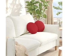 Sėdynių pagalvėlės 2 pcs Raudona Ø30 x 13 cm audinys