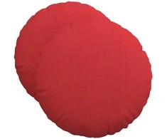 Sėdynių pagalvėlės 2 pcs Raudona Ø50 x 19 cm audinys