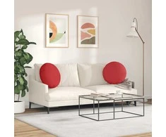 Sėdynių pagalvėlės 2 vnt. Audinys Raudona Ø50 x 19 cm