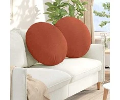 Sėdynių pagalvėlės 2 pcs Raudona oranžinė Ø 80 cm
