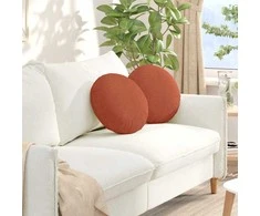 Sėdynių pagalvėlės 2 pcs Raudona oranžinė Ø 40 cm
