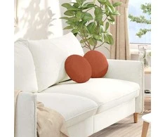 Sėdynių pagalvėlės 2 pcs Raudona oranžinė Ø30 x 13 cm
