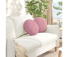 Sėdynių pagalvėlės 2 pcs Rožinė Ø 40 x 13 cm Aksomas
