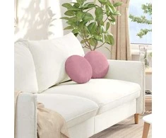 Sėdynių pagalvėlės 2 pcs Rožinė Ø30 x 13 cm Aksomas