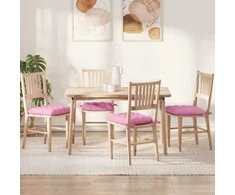 Sėdynių pagalvėlės 4 pcs Rožinė 40 x 40 x 6 cm audinys