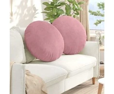 Sėdynių pagalvėlės 2 pcs Rožinė Ø 80 x 29 cm Aksomas