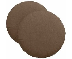 Sėdynių pagalvėlės 2 pcs Ruda Ø40 x 13 cm audinys