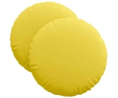 Sėdynių pagalvėlės 2 pcs Šviesi geltona Ø40 x 13 cm audinys