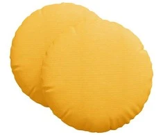 Sėdynių pagalvėlės 2 pcs Šviesi geltona Ø60 x 21 cm