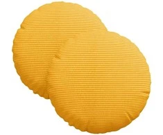 Sėdynių pagalvėlės 2 pcs Šviesi geltona Ø30 x 13 cm