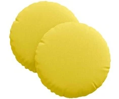 Sėdynių pagalvėlės 2 pcs Šviesi geltona Ø30 x 13 cm audinys
