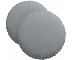 Sėdynių pagalvėlės 2 pcs Šviesiai pilka Ø40 x 13 cm audinys